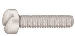 M6 x 25 Slotted Pan Machine Screws Natural Nylon (50 pieces per package)